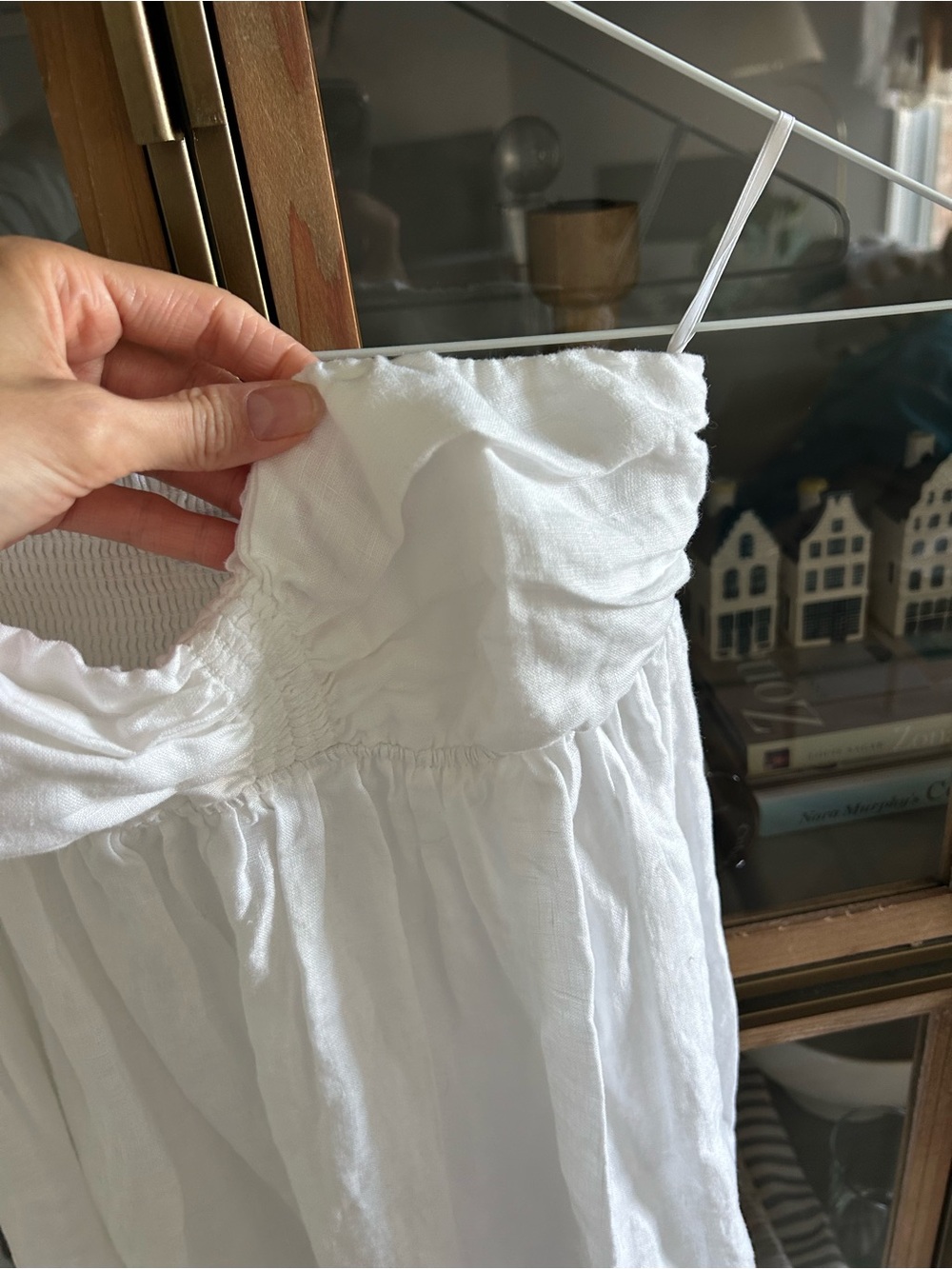 Aritzia Little Moon 100% Linen White Strapless Maxi Dress - Picture 7 of 15